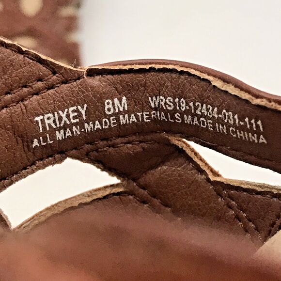 Kim Rogers Trixey Wedge Sandals Women's 8M Ultra Comfort Tech Slip On Gold Shoes - Picture 9 of 9